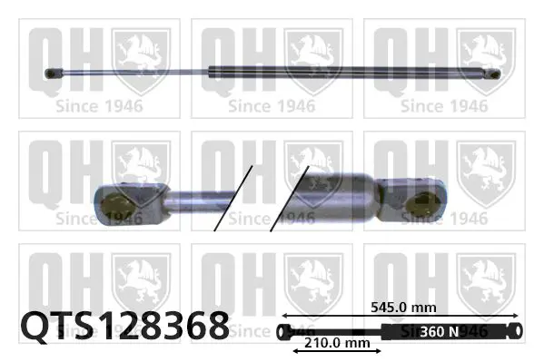 Handler.Part Gas spring, boot-/cargo area QUINTON HAZELL QTS128368 1