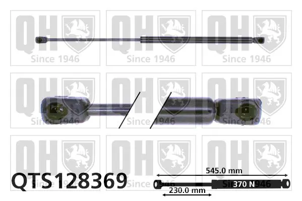 Handler.Part Gas spring, boot-/cargo area QUINTON HAZELL QTS128369 1