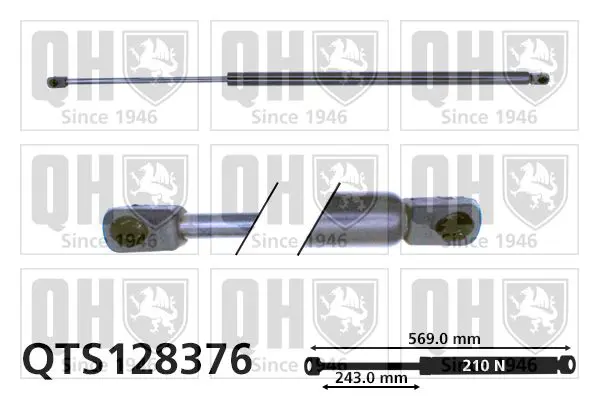 Handler.Part Gas spring, boot-/cargo area QUINTON HAZELL QTS128376 1