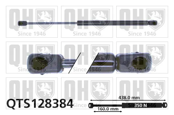 Handler.Part Gas spring, boot-/cargo area QUINTON HAZELL QTS128384 1