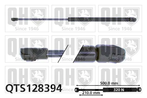 Handler.Part Gas spring, boot-/cargo area QUINTON HAZELL QTS128394 1