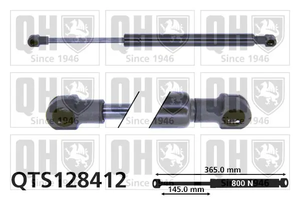 Handler.Part Gas spring, boot-/cargo area QUINTON HAZELL QTS128412 1