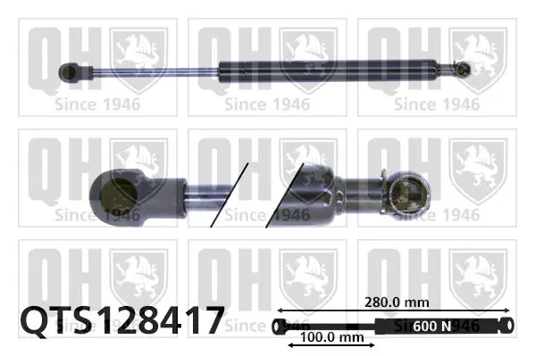 Handler.Part Gas spring, boot-/cargo area QUINTON HAZELL QTS128417 1