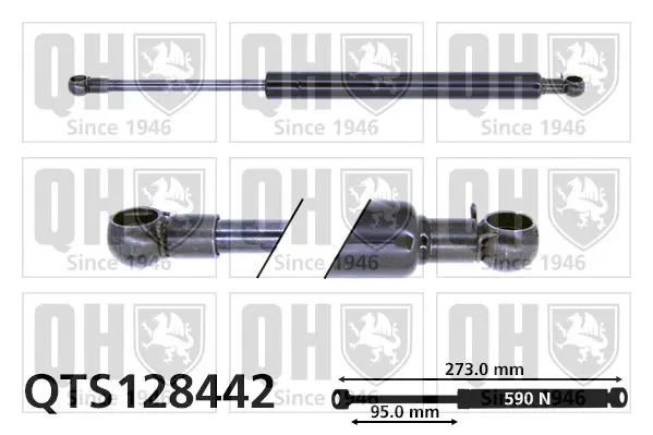 Handler.Part Gas spring, boot-/cargo area QUINTON HAZELL QTS128442 1