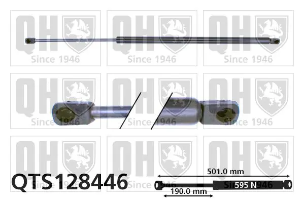 Handler.Part Gas spring, boot-/cargo area QUINTON HAZELL QTS128446 1