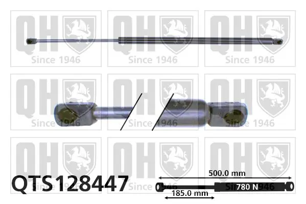 Handler.Part Gas spring, boot-/cargo area QUINTON HAZELL QTS128447 1