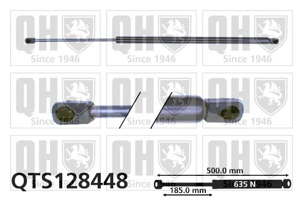 Handler.Part Gas spring, boot-/cargo area QUINTON HAZELL QTS128448 1