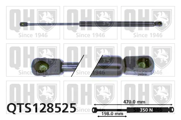 Handler.Part Gas spring, boot-/cargo area QUINTON HAZELL QTS128525 1