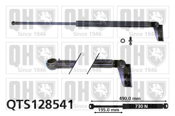 Handler.Part Gas spring, boot-/cargo area QUINTON HAZELL QTS128541 1