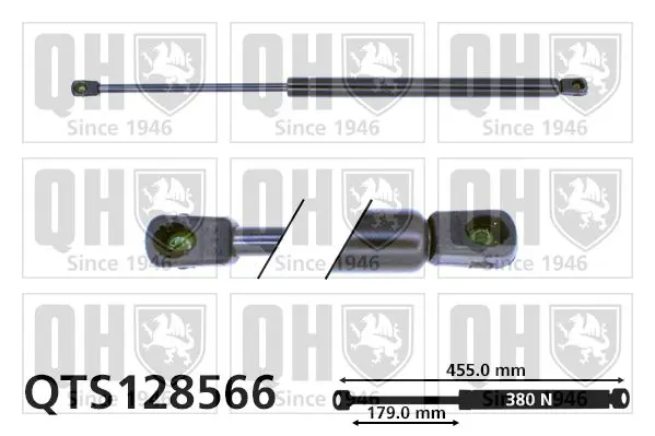 Handler.Part Gas spring, boot-/cargo area QUINTON HAZELL QTS128566 1