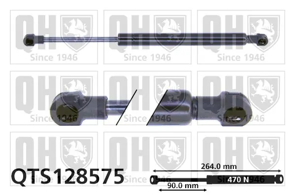 Handler.Part Gas spring, boot-/cargo area QUINTON HAZELL QTS128575 1