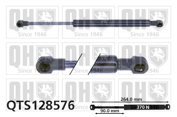 Handler.Part Gas spring, boot-/cargo area QUINTON HAZELL QTS128576 1