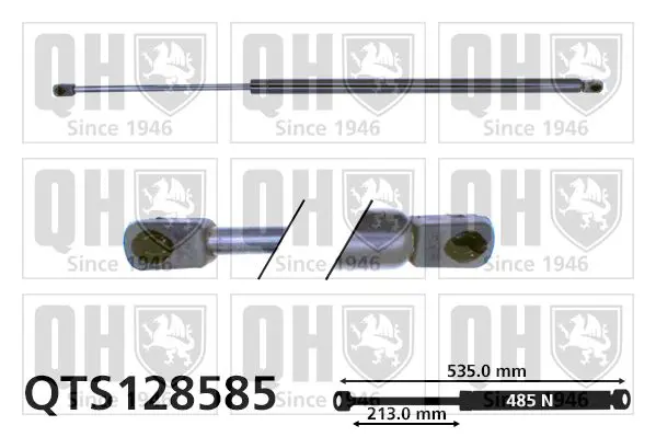 Handler.Part Gas spring, boot-/cargo area QUINTON HAZELL QTS128585 1