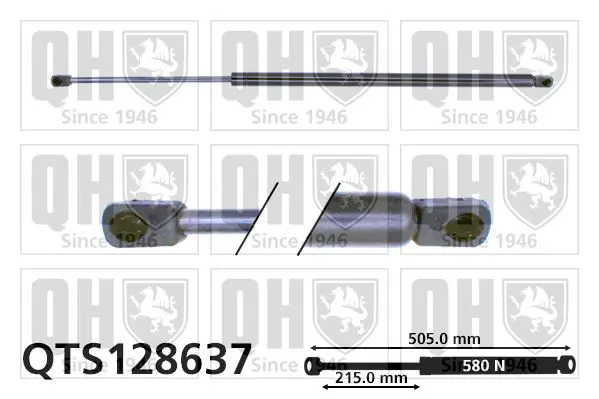 Handler.Part Gas spring, boot-/cargo area QUINTON HAZELL QTS128637 1