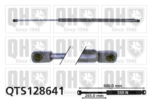 Handler.Part Gas spring, boot-/cargo area QUINTON HAZELL QTS128641 1