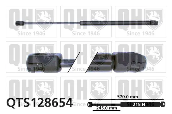 Handler.Part Gas spring, boot-/cargo area QUINTON HAZELL QTS128654 1