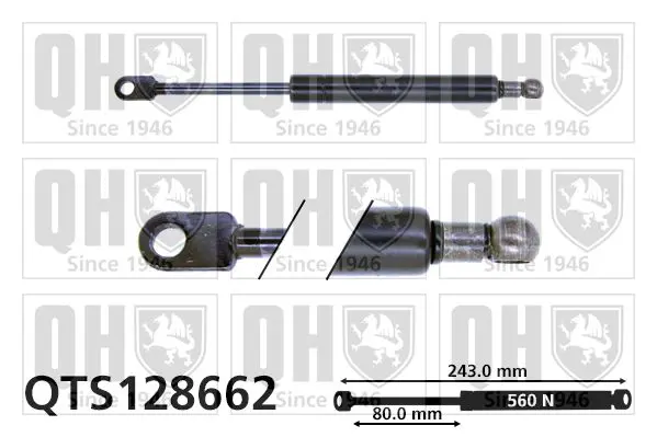 Handler.Part Gas spring, rear windscreen QUINTON HAZELL QTS128662 1