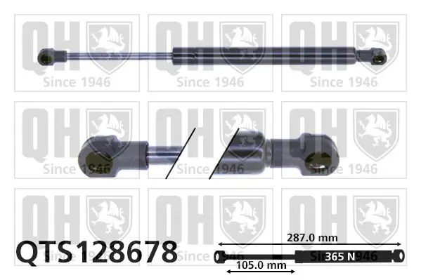 Handler.Part Gas spring, boot-/cargo area QUINTON HAZELL QTS128678 1