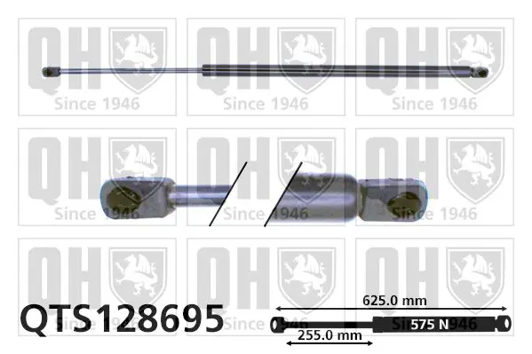 Handler.Part Gas spring, boot-/cargo area QUINTON HAZELL QTS128695 1