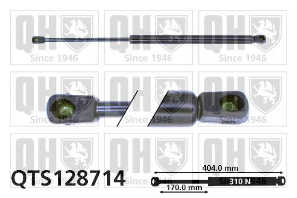 Handler.Part Gas spring, boot-/cargo area QUINTON HAZELL QTS128714 1