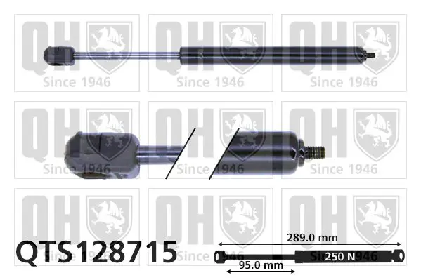 Handler.Part Gas spring, rear windscreen QUINTON HAZELL QTS128715 1