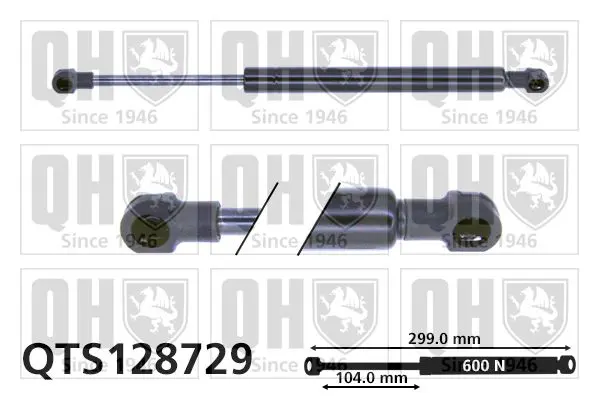 Handler.Part Gas spring, boot-/cargo area QUINTON HAZELL QTS128729 1