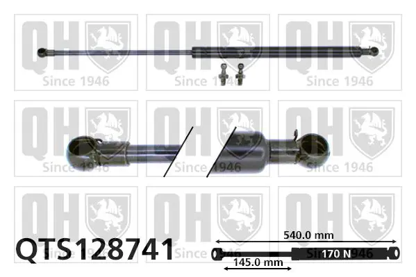 Handler.Part Gas spring, rear windscreen QUINTON HAZELL QTS128741 1