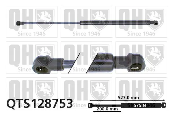 Handler.Part Gas spring, boot-/cargo area QUINTON HAZELL QTS128753 1