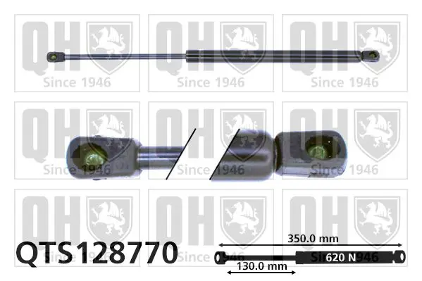 Handler.Part Gas spring, boot-/cargo area QUINTON HAZELL QTS128770 1