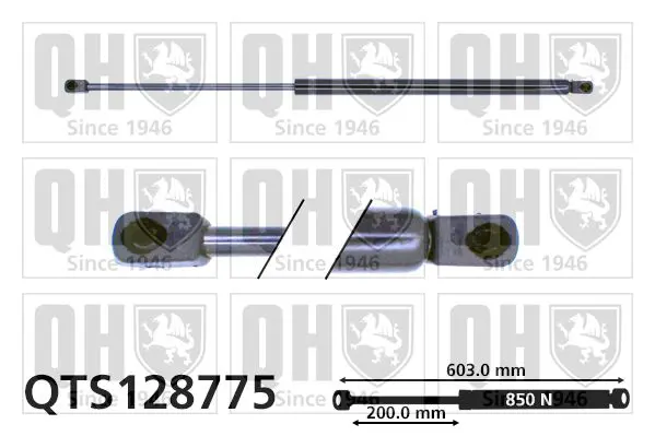 Handler.Part Gas spring, boot-/cargo area QUINTON HAZELL QTS128775 1