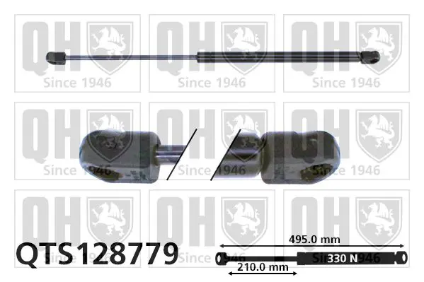 Handler.Part Gas spring, boot-/cargo area QUINTON HAZELL QTS128779 1