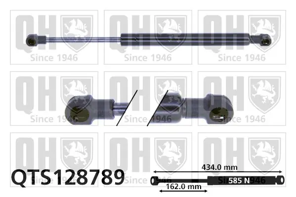 Handler.Part Gas spring, boot-/cargo area QUINTON HAZELL QTS128789 1