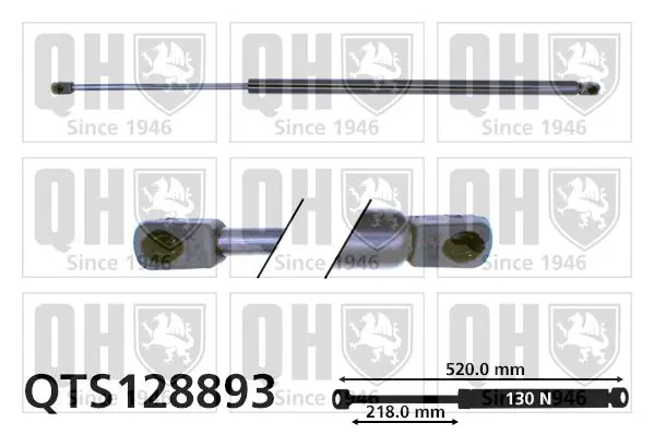 Handler.Part Gas spring, rear windscreen QUINTON HAZELL QTS128893 1