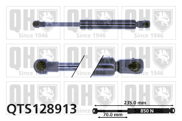 Handler.Part Gas spring, bonnet QUINTON HAZELL QTS128913 1