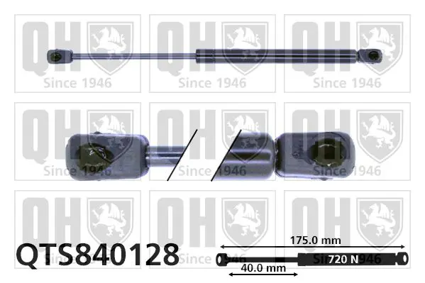 Handler.Part Gas spring, boot-/cargo area QUINTON HAZELL QTS840128 1