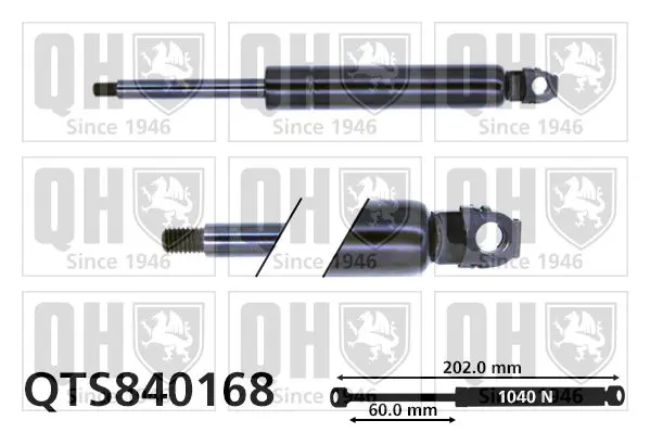 Handler.Part Gas spring, bonnet QUINTON HAZELL QTS840168 1