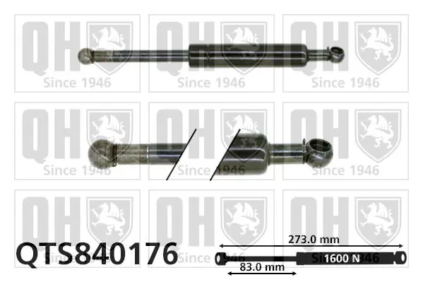 Handler.Part Gas spring, boot-/cargo area QUINTON HAZELL QTS840176 1