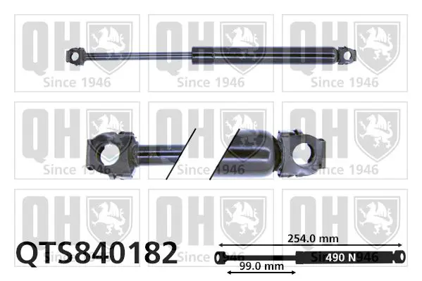 Handler.Part Gas spring, boot-/cargo area QUINTON HAZELL QTS840182 1