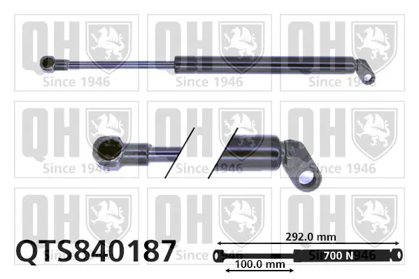 Handler.Part Gas spring, boot-/cargo area QUINTON HAZELL QTS840187 1