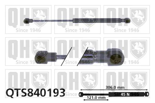 Handler.Part Gas spring, boot-/cargo area QUINTON HAZELL QTS840193 1