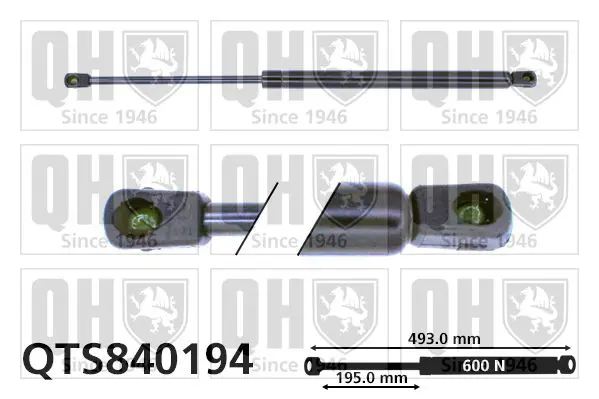 Handler.Part Gas spring, boot-/cargo area QUINTON HAZELL QTS840194 1