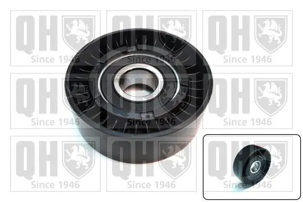 Handler.Part Deflection/guide pulley, v-ribbed belt QUINTON HAZELL QTA1235 1