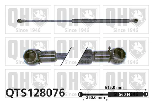 Handler.Part Gas spring, boot-/cargo area QUINTON HAZELL QTS128076 1