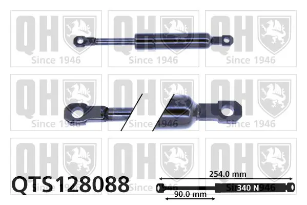 Handler.Part Gas spring, boot-/cargo area QUINTON HAZELL QTS128088 1