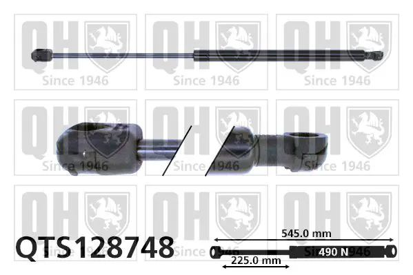 Handler.Part Gas spring, boot-/cargo area QUINTON HAZELL QTS128748 1