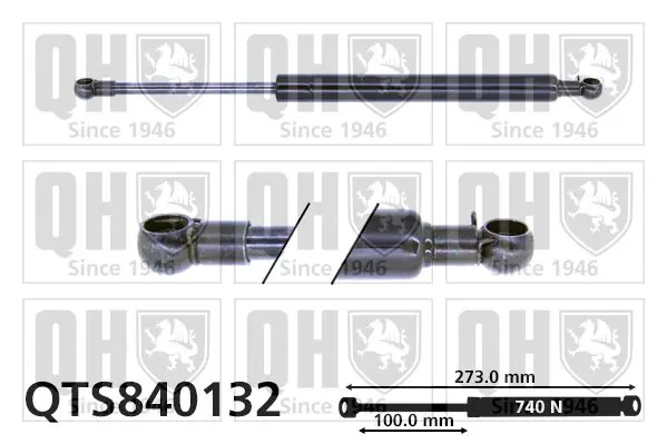 Handler.Part Gas spring, boot-/cargo area QUINTON HAZELL QTS840132 1