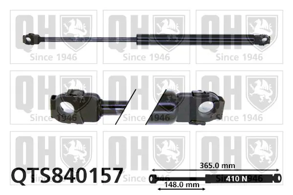 Handler.Part Gas spring, boot-/cargo area QUINTON HAZELL QTS840157 1