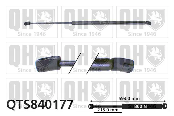 Handler.Part Gas spring, boot-/cargo area QUINTON HAZELL QTS840177 1