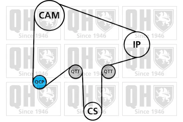Handler.Part Timing belt set QUINTON HAZELL QBK829 2