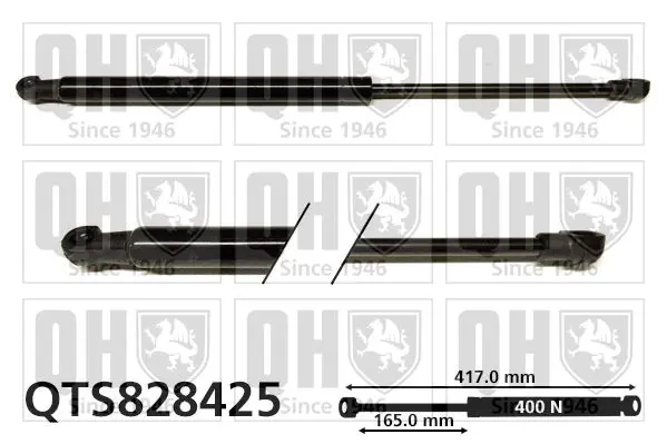 Handler.Part Gas spring, bonnet QUINTON HAZELL QTS828425 1